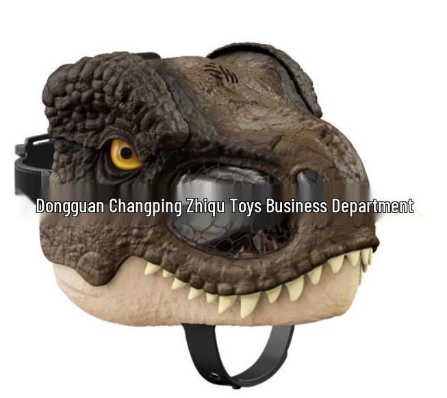 Movable-Mouth Cute Tyrannosaurus Dinosaur Mask for Halloween & Christmas