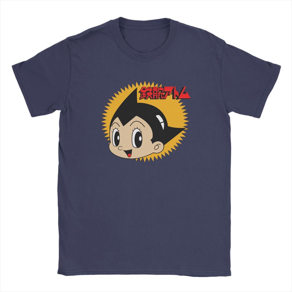 Astro Boy Manga T-Shirt Men Fun Pure Cotton Tee Shirt O Neck Short Sleeve T Shirt 4XL 5XL Clothes
