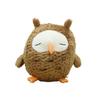Shinada Round Owl (L) Plush Toy, Brown, Tsumuri