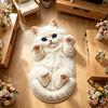 Нескользящий коврик в форме кошки, грязеотталкивающий, мультяшный, мягкий, для декора дома, гостиных