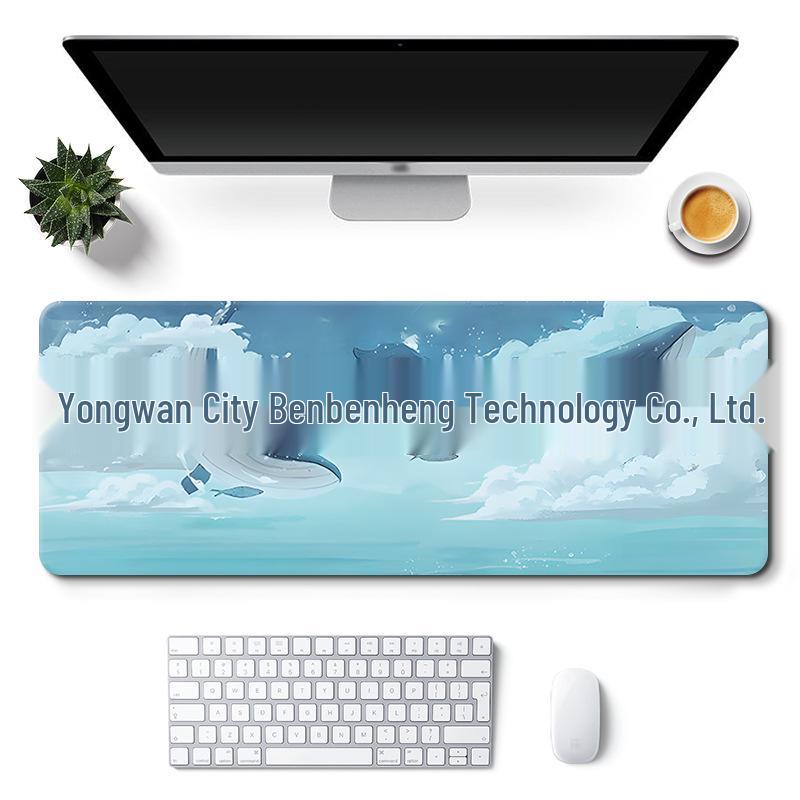 Очень большой коврик для стола с милым дизайном для девочки - Нескользящий коврик для мыши в стиле пейзажа