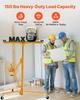 3353mm Drywall Lift, Heavy-Duty 68 kg Sheetrock Hoist with Adjustable Telescoping Arm, Lockable Wheels, Drywall Lifter Panel Jack Hoist Tools Ideal