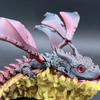 1 шт. 3D-печатная фигурка дракона в виде крылатой кареты со случайными глазами, скульптура дракона из смолы в стиле ар-деко, настольный декор в виде животных