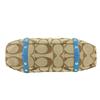 Used COACH Tote Bag Signature 1488 canvas/leather blue Brown Studs
