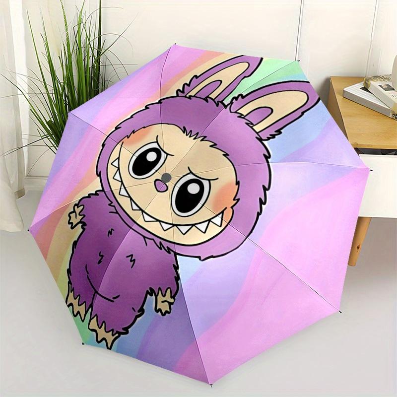 1pc Labubu Automatic Opening/closing umbrella, Compact Travel Umbrella - - Festive Accessory, Sturdy Ribs yy250807115
