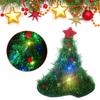 Luminous Christmas Tree Hat with Star for Christmas Party Fancy Dress Props for Kids Adult Xmas