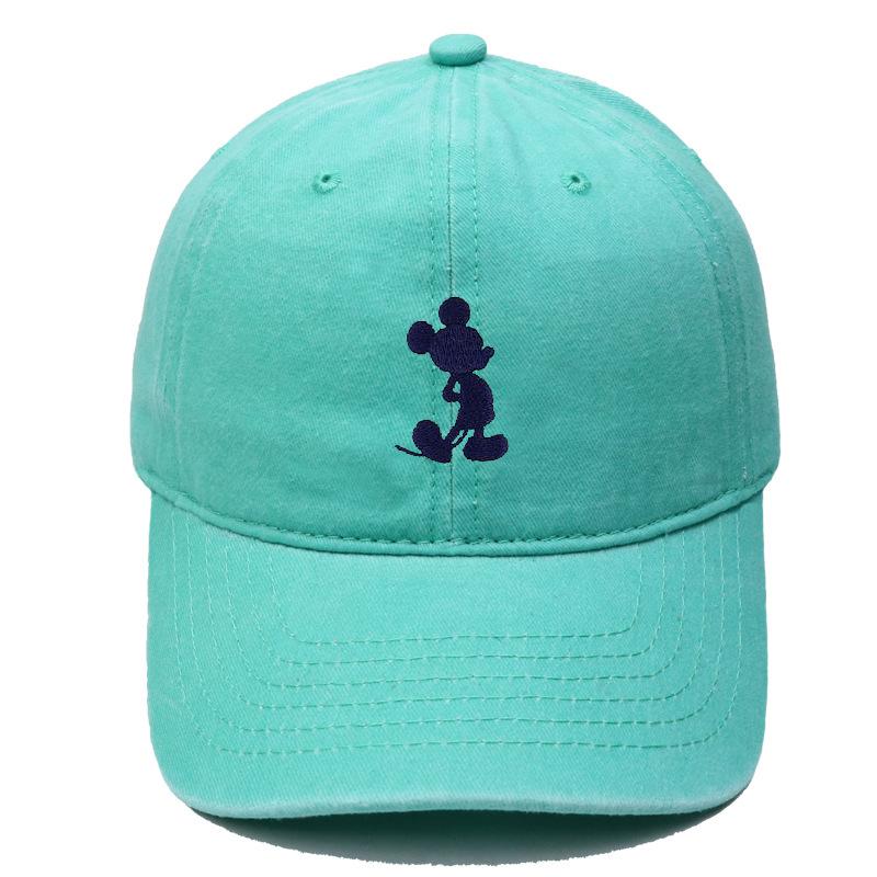 New cartoon cute Mickey embroidery washed retro soft top baseball cap men's and women's casual outdoor sunshade duck