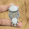 Anniversary Gift For Her Natural Rainbow Moonstone Gemstone Pendant 925 Silver