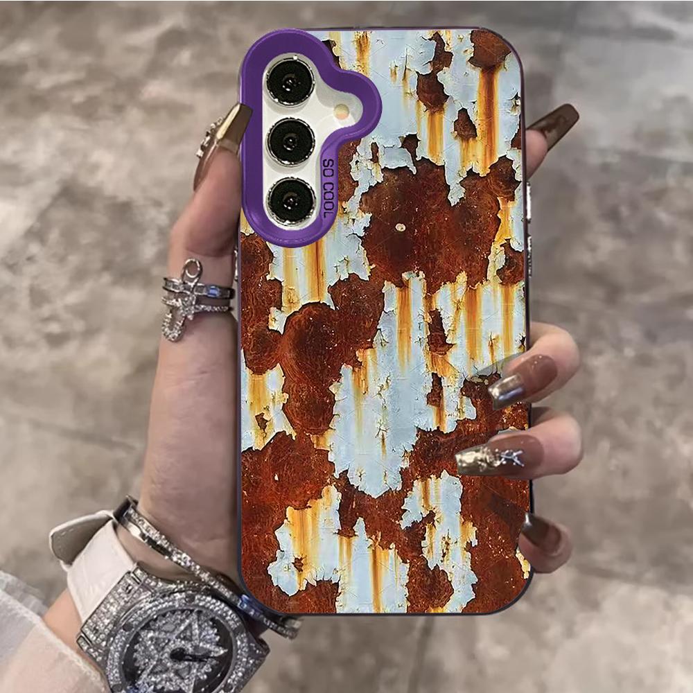 Чехол для телефона с принтом ржавчины и отслаивающейся краской Для Samsung Galaxy S26 Ultra S25 S24 S23 S22 PLUS FE A56 A55 A54 A53 IMD Ударопрочный чехол