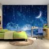 Фон для детской спальни с синим ночным небом, 3D стереопейзаж, декор, обои