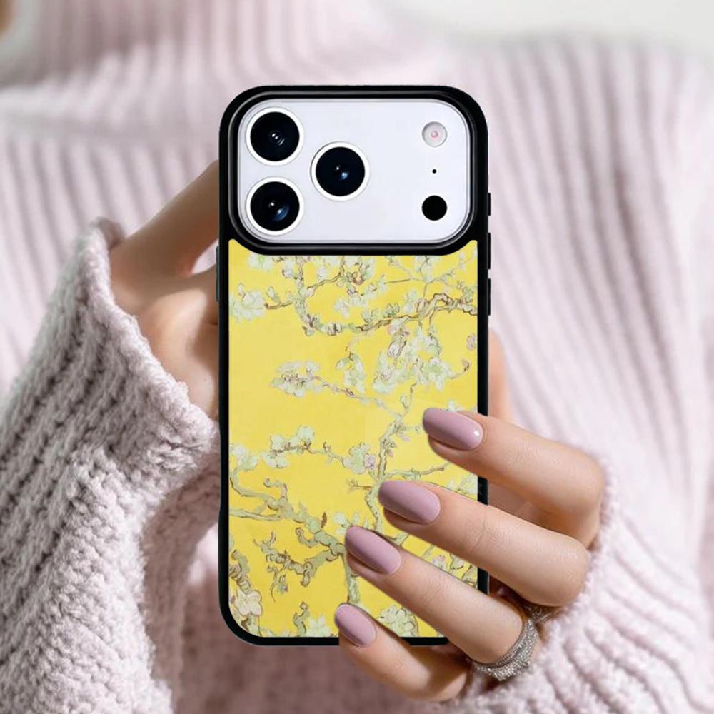 Цветущий миндаль Мягкий чехол для телефона для Apple iPhone 17 Air 16E 15 14 Plus 13 12 11 Pro Max Mini Funda Чехол