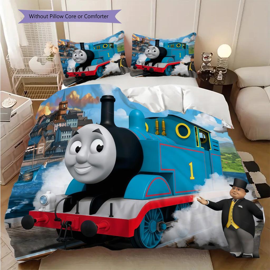 Thomas Friends Gogo Thomas Threepiece Set 1 Duvet Cover 2 Pillowcase Without Core Duvet Cover And Pillowcase Christmas Birthday Gift