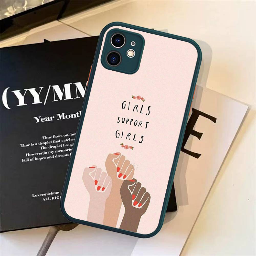 Феминистская Феминизм Эстетика Девушка Чехол для Телефона Для iPhone 13 12 X XS MAX Pro Max 16 15 11 14 Pro Max Ударопрочный Матовый Чехол