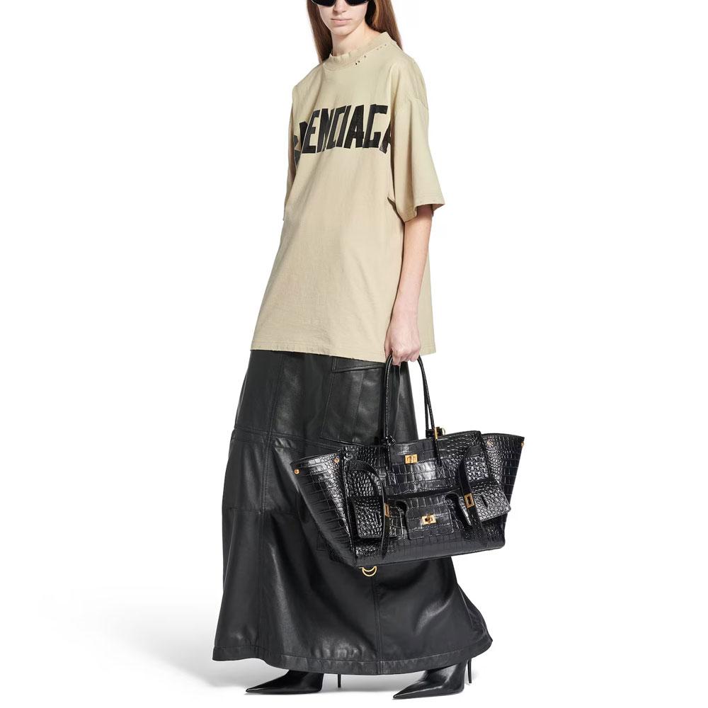 Balenciaga Хлопковая футболка с принтом в виде ленты 764235TSVK19501