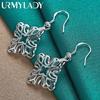 URMYLADY стерлингового серебра 925 пробы серьги с цветком для женщин очаровательные свадебные вечерние модные украшения
