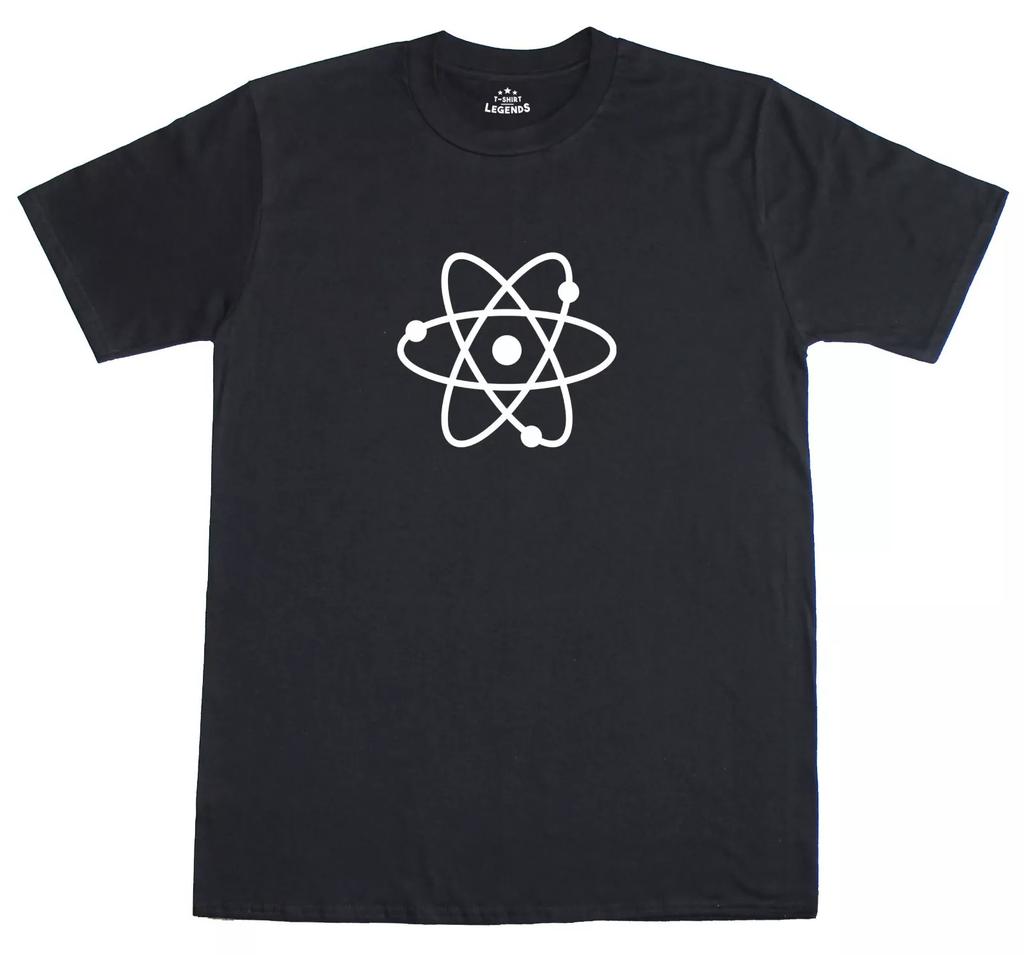 T Shirt Atom Science Geek Nerd Regular Fit