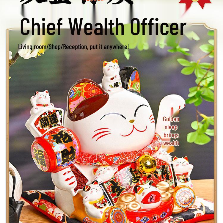 Автоматическая машущая фигурка кота-манэки-нэко 2025 - Идеальный подарок на новоселье для ресепшена или магазина