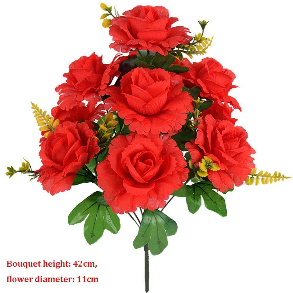 Mini Valentine's Day Flowers 11 Heads Natural Simulated Rose New Real Happy Flower  Home Decorative
