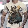 Мужская футболка с изображением животных 3d с принтом оборотня, летняя повседневная футболка с короткими рукавами, свободная мужская одежда больших размеров, уличные дизайнерские топы