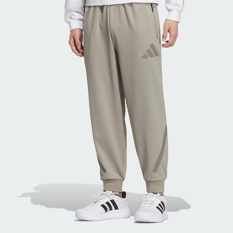 Adidas Серия Истинное Исцеление Мода Простые Универсальные На шнуровке Крутые Трикотажные Спортивные Штаны Мужские Брюки Светло-коричневый JN0136