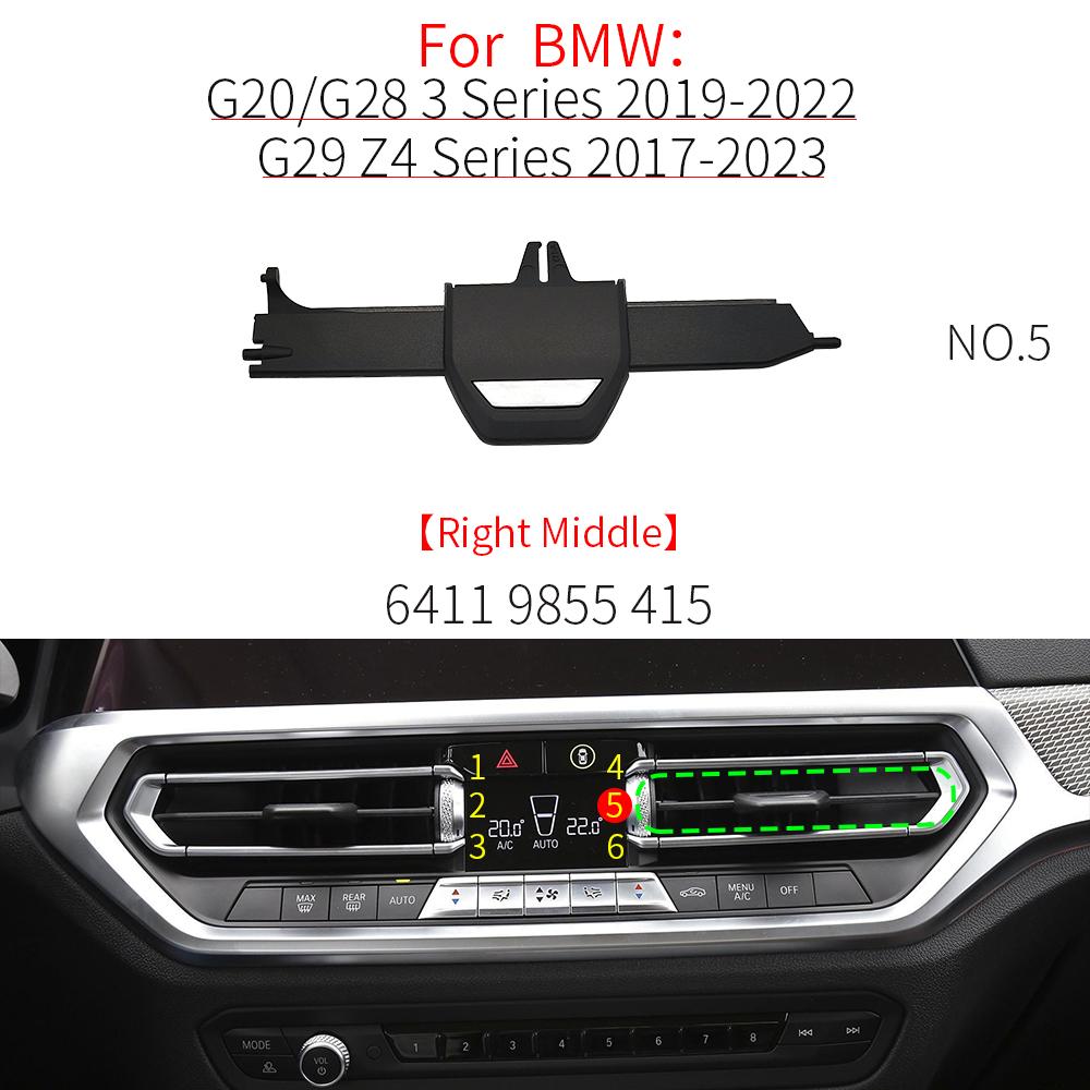 Для BMW G20 G29 G01 Автомобильная передняя решетка вентиляционного отверстия Зажим Декоративные детали Ремонтные комплекты выхода кондиционера Для BMW 3 серии 320 323 X3 Z4 64119855415