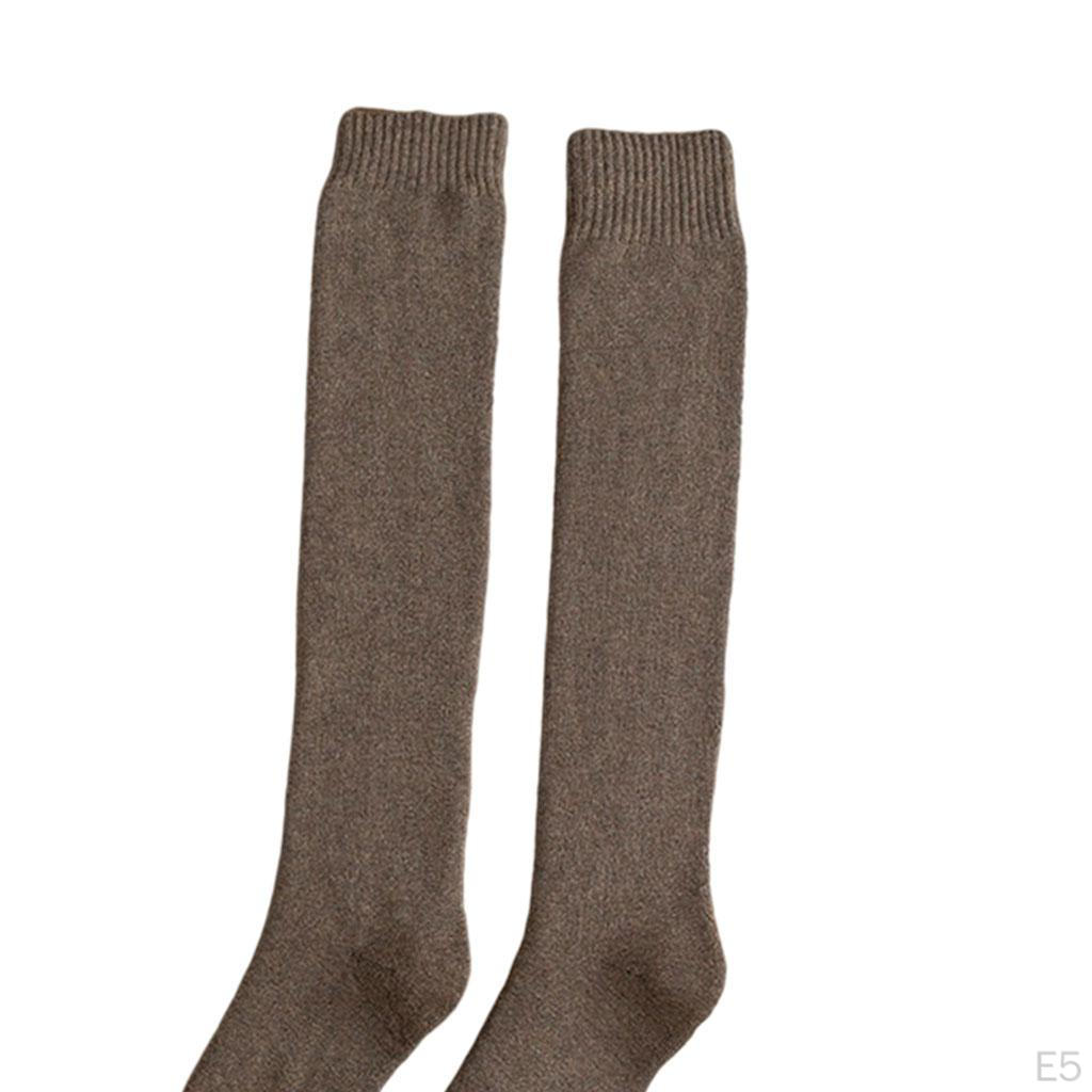 1 Pair Mens Knee High Long Socks Thick Thermal Size ,Soft Lightweight Crew Sock for Women Unisex