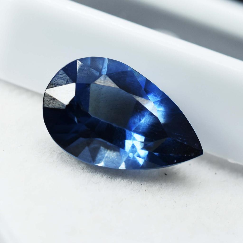 Natural Blue Sapphire Loose Gemstone Pear Cut 8 ct September Birthstone for Gem Collections
