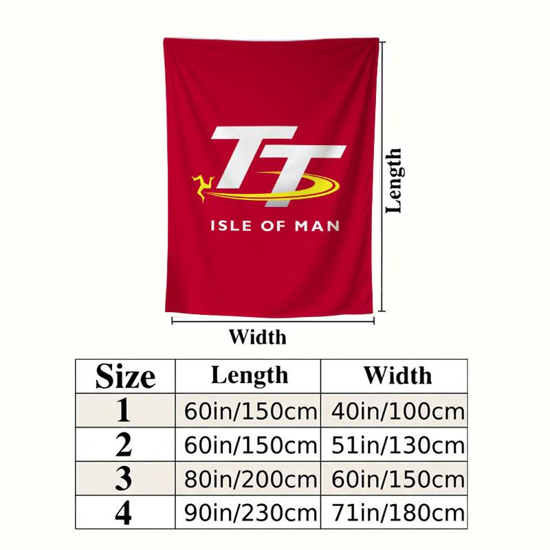 International Isle Man Wall Tapestry Aesthetic Wall Hanging Printed Fabric Blanket Decorative Tapestries for Bedroom Living Room Home Decor
