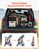 Beach Cart with Large Wheels for Sand, 75 kg Load Capacity, Heavy Duty Folding Beach Wagon with 320 mm Balloon Wheels, Insulated Cooler Bag, Umbrella
