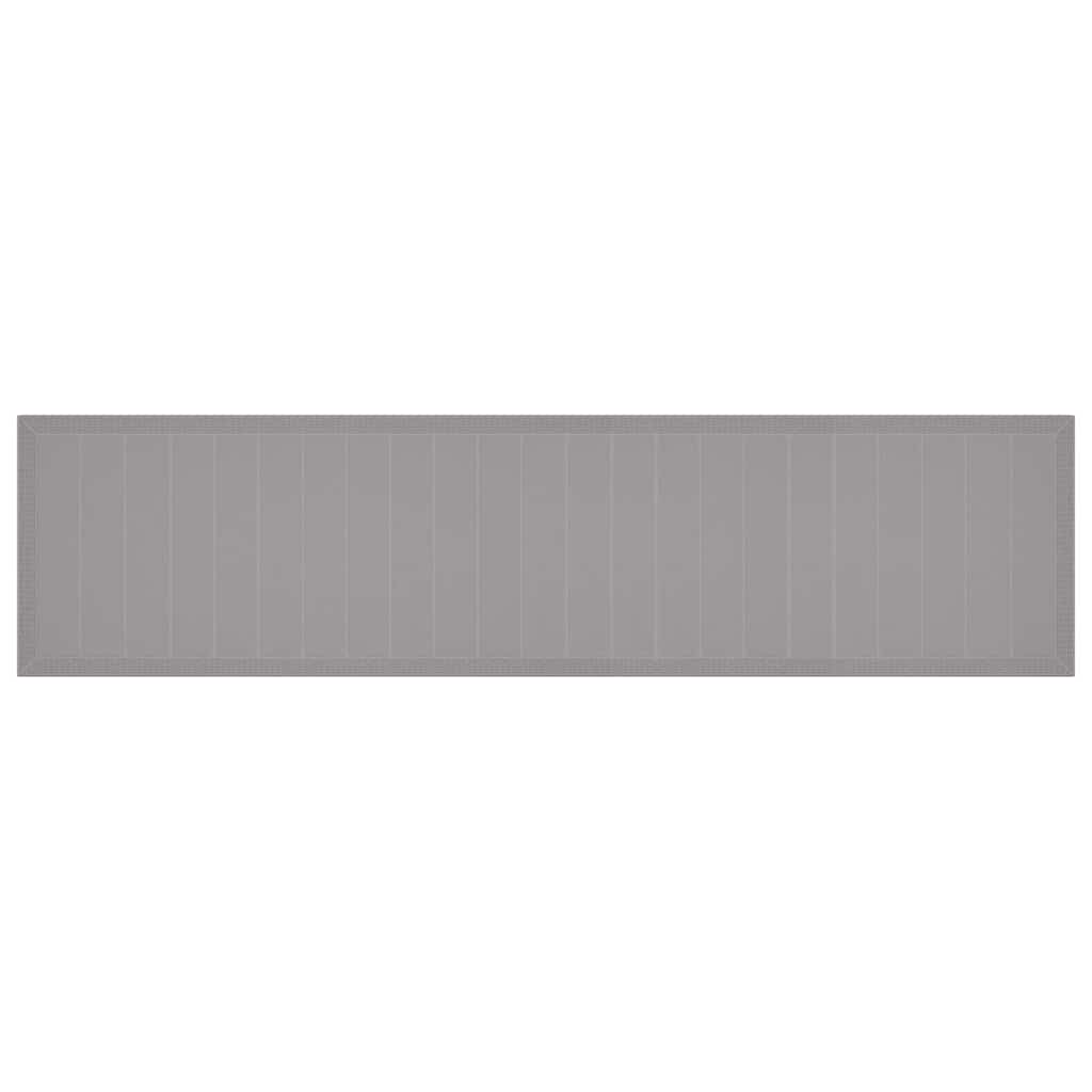 Garden Table Light Gray 400 x 100 x 73 cm Poly Rattan