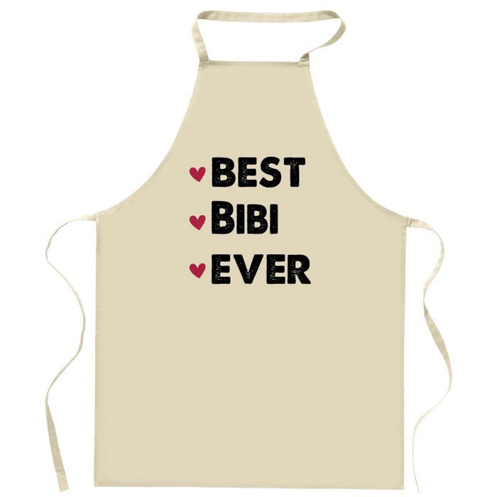 Tablier de cuisine - BICHETTE Best Ever - Impression bretonne - Coton résistant - Liens réglables