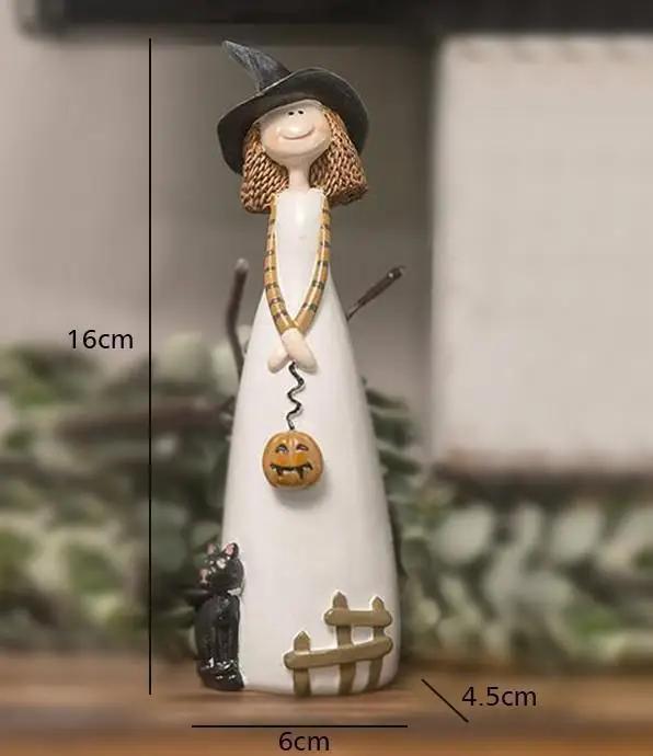 Halloween Witch Resin Statue Desktop Ornament Home Resin Statue Super Halloween Cute Decorative Decor Witch Crafts Decorati