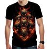 Men's Summer Short Sleeved 3D T-shirt Top Street Skull Pattern Men's Casual T-shirt 6XL