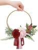1Pc Metal Wreath Bridesmaid Handheld Wreath Artificial Garland Silk Flower Fake Flower Indoor Outdoor Decoration for Wedding Engagement Ceremony