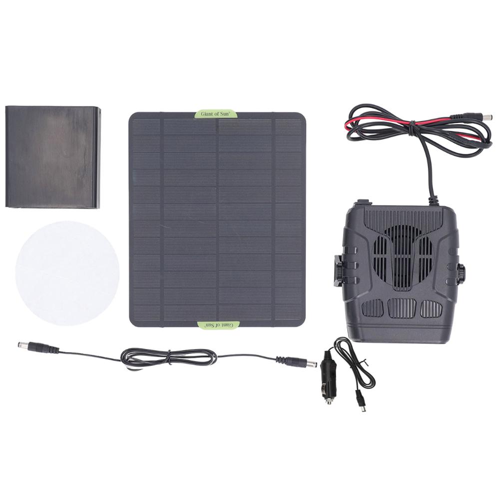 20W Solar Powered Portable Winter Windshield Deicer Drying and Heating 12V 2A Windshield Defogger Window Defroster Heating Fan