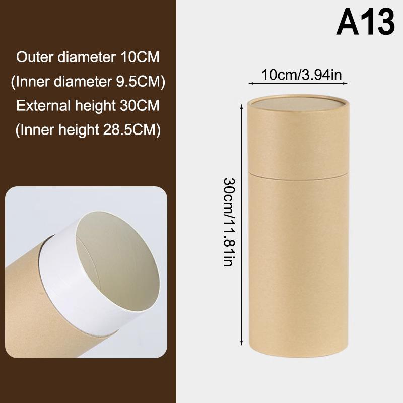 1 шт. Туба для упаковки флакона эфирного масла, коробка, крафт-картонные тубы, круглые крафт-бумажные контейнеры для карандашей, чайница, кофе