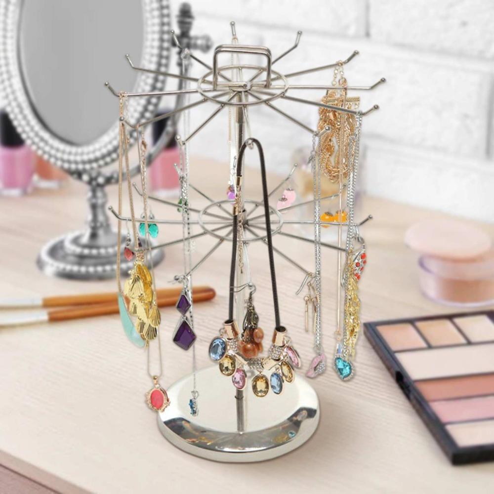 2-Tier Design Jewelry Organizer Stand Iron Material Two Tier Jewelry Rack For Hair Bands