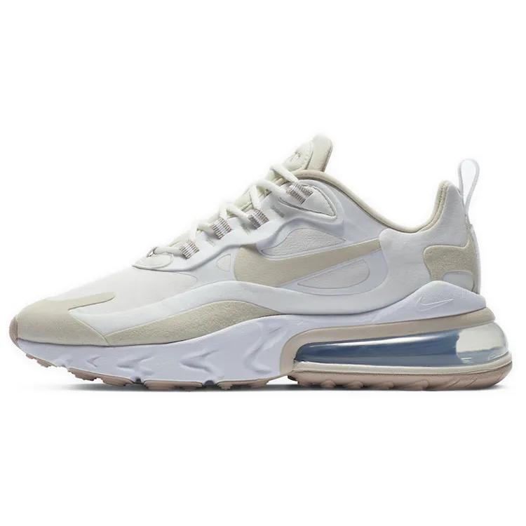 Nike Womens Air Max 270 React 'Summit White Orewood Brown' (women's sizes) Summit White / Light Orewood Brown Running Shoes CJ0619 102
