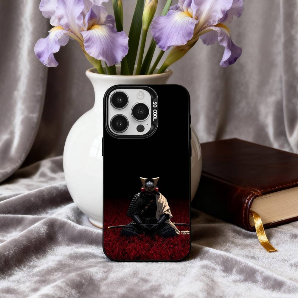 J-Japanese B-Bushido S-Samurai Phone Case For iPhone17,16,15,14,13,12,11 Plus,Pro Max Black Candy silver phone case