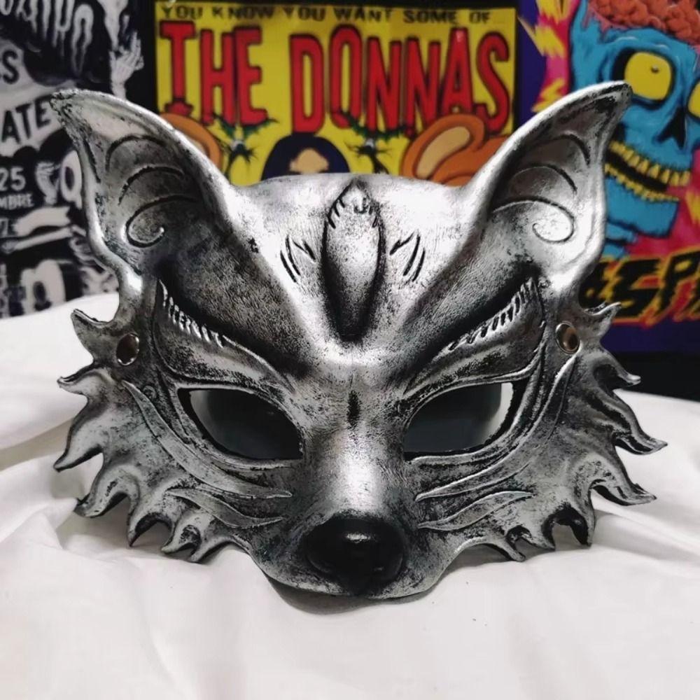 Маска на пол-лица для Хэллоуина, маска для косплея животных, креативная маскарадная маска для ночного клуба