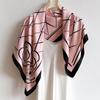 90*90cm Floral Printed Square Scarf Women Silk Scarves Bandanas Luxury Design Beach Shawl Wraps Elegant Travel Hijab Lady