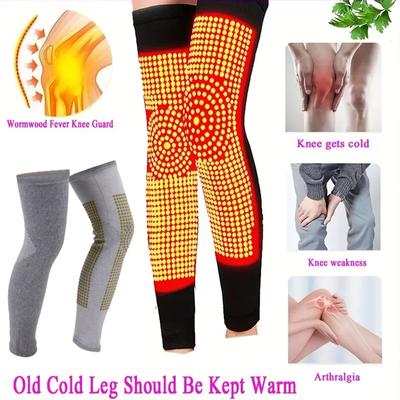 2 шт. самонагревающиеся наколенники улучшают кровообращение дышащие теплые наколенники из полыни носки