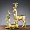 1 Pair Elk Statue Ornament Resin Crafts Tabletop Figurines Gifts