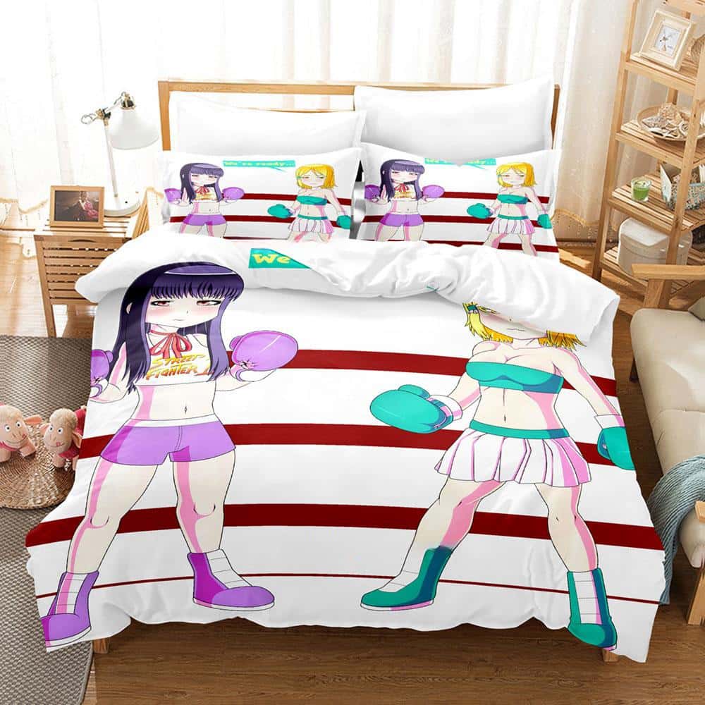 New Kawaii Hi Score Girl Bedding Set Single Twin Full Queen King Size Bed Set Adult Kid Bedroom Duvet Cover Sets Girls Anime Bed