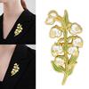 Punk Styles Skull and Lilys of The Valley Brooch Handcraft With Sturdy Alloy Portable for Fashion Enthusiasts Wear