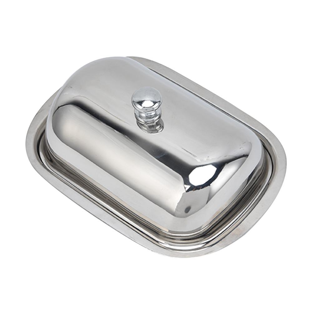304 Stainless Steel Cheese Box Container With Lid Butter Keeper Holder Christmas Baking