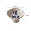 Ceramic high leg tea tray Kung Fu tea ceremony Chinese 6 inch fruit dish Rough pottery Dim sum snack retro trays Home Decor