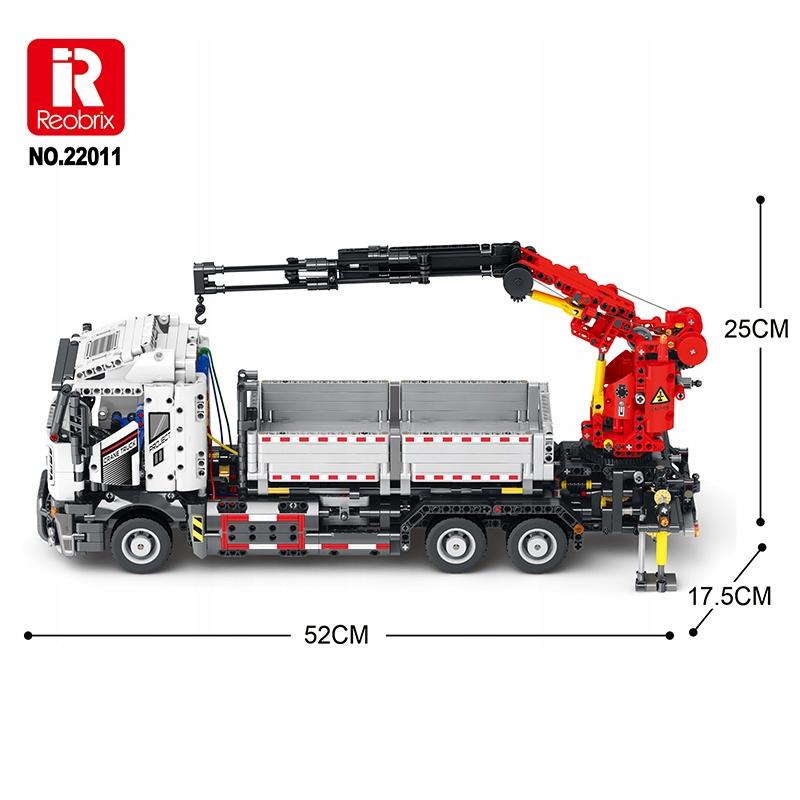 Reobrix Blocks 22011 Truck Full Function Crane 2328 Pieces