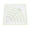 8 Inch Acrylic Quilting Ruler Multifunctional Clear Arcs Fans Quilt Circle Cutter Ruler for