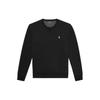 Polo FW22 Свитшот вязаный с длинным рукавом и круглым вырезом, с вышивкой логотипа, мужской свитер, черный MNPOKNI16822539-001
